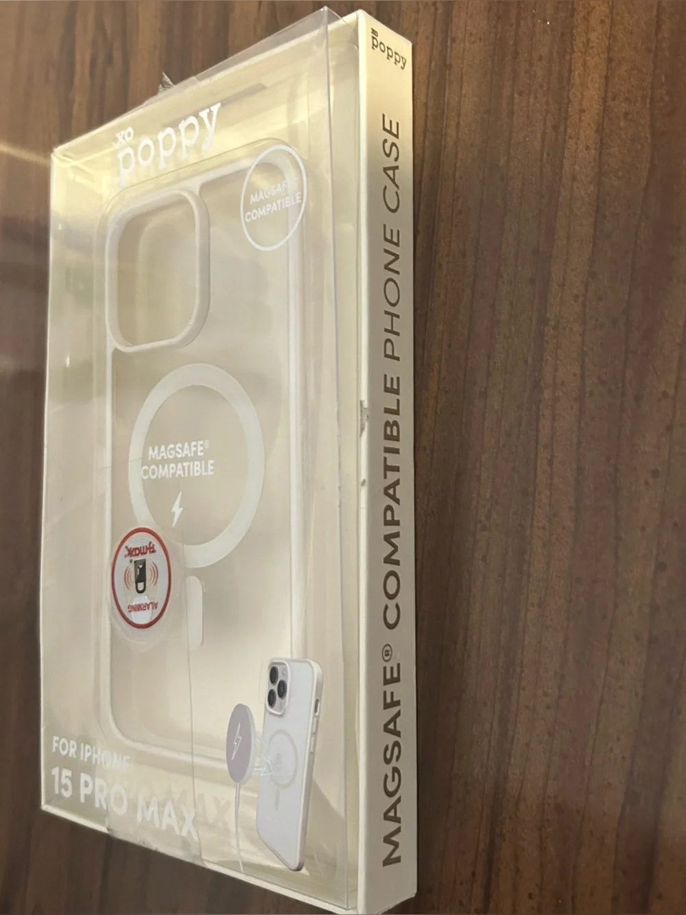New iPhone 15 Pro Max Clear Magsafe Poppy